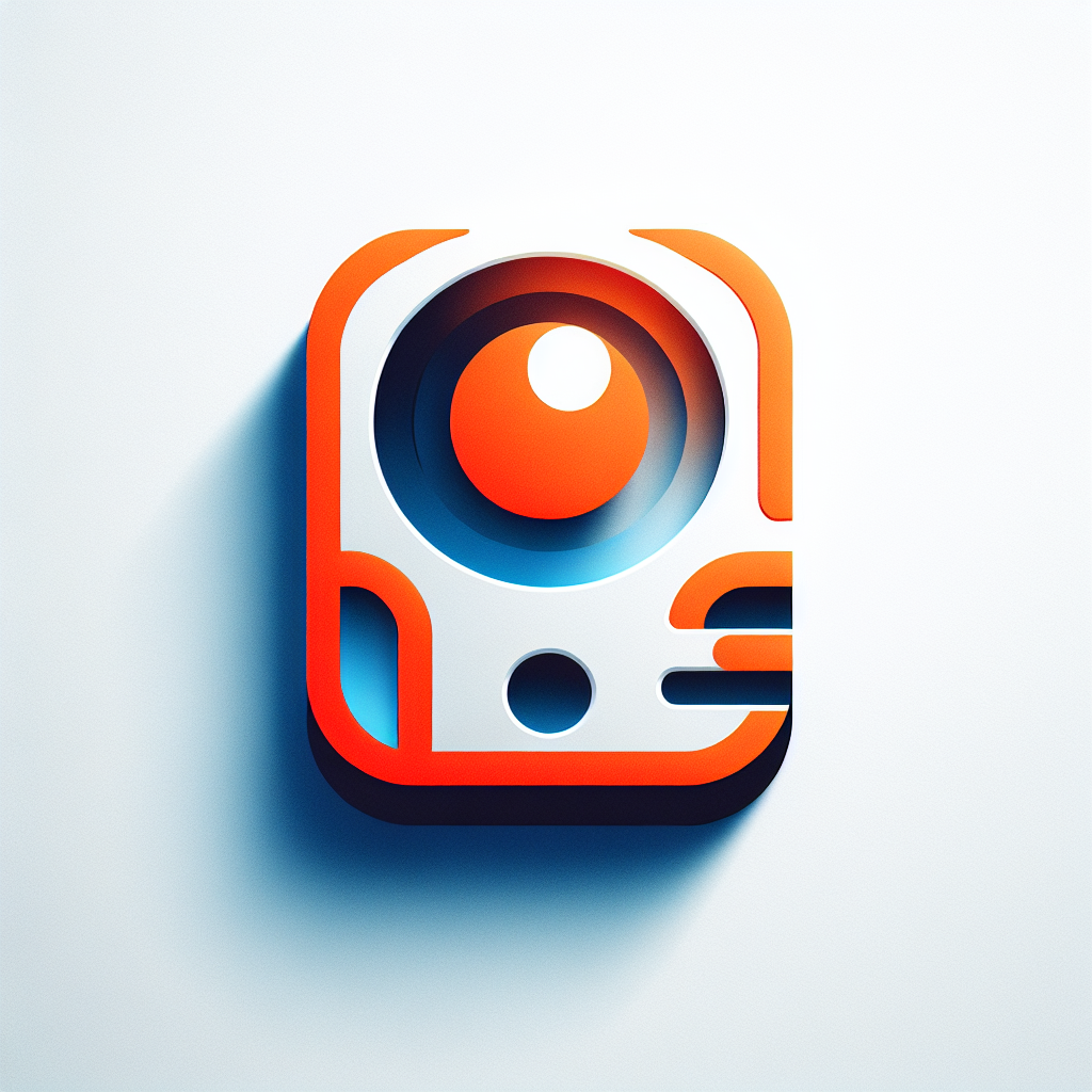 Modern "generate an icon for  videocall app like omegle please use orange color" Icon Design