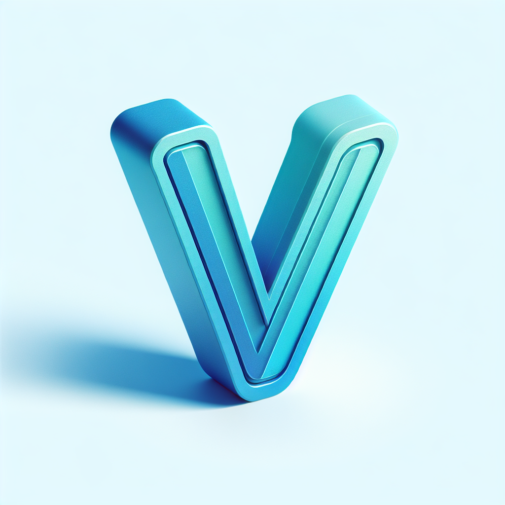 3D "a word v" Icon Design