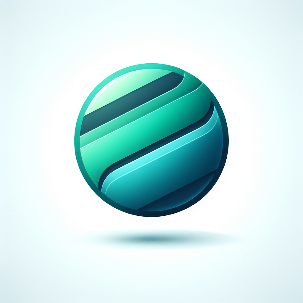 Modern "a circular green coloured icon" Icon Design