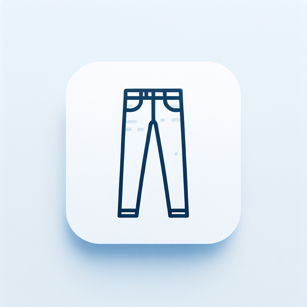 Minimalistic "Denim Jeans" Icon Design
