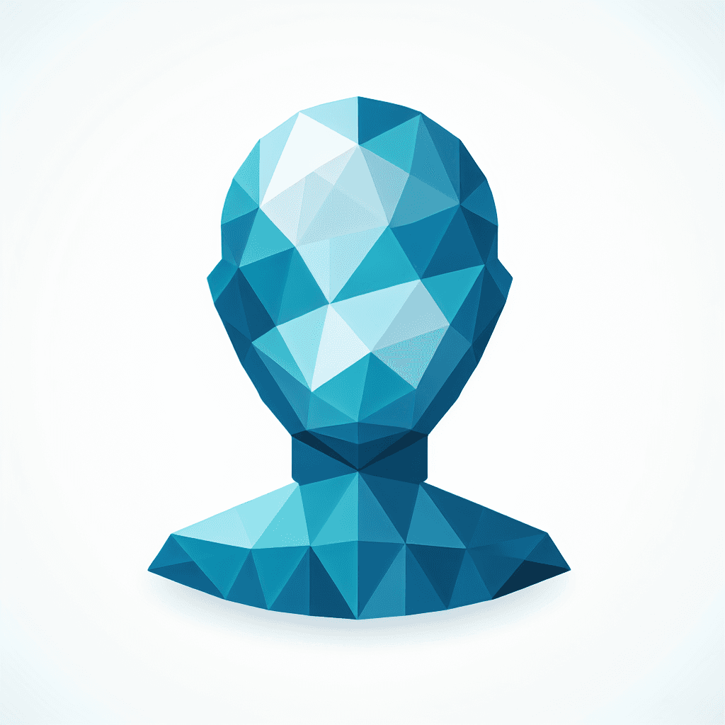 Polygonal "Generate an image that are supposed to be used as an icon on an AI chat website. The name is CAISA: Combitech AI Solution Application" Icon Design