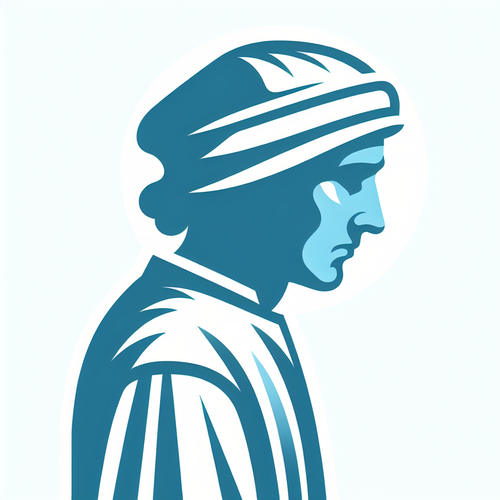 Minimalistic "Medieval peasant, full body side view profile, medieval art style" Icon Design