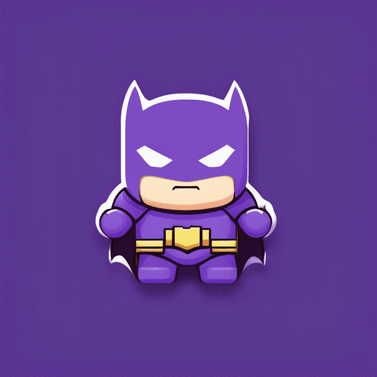 Pixelated "Batman" Icon Design