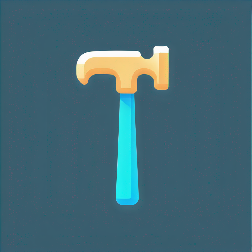 Pixelated "hammer" Icon Design