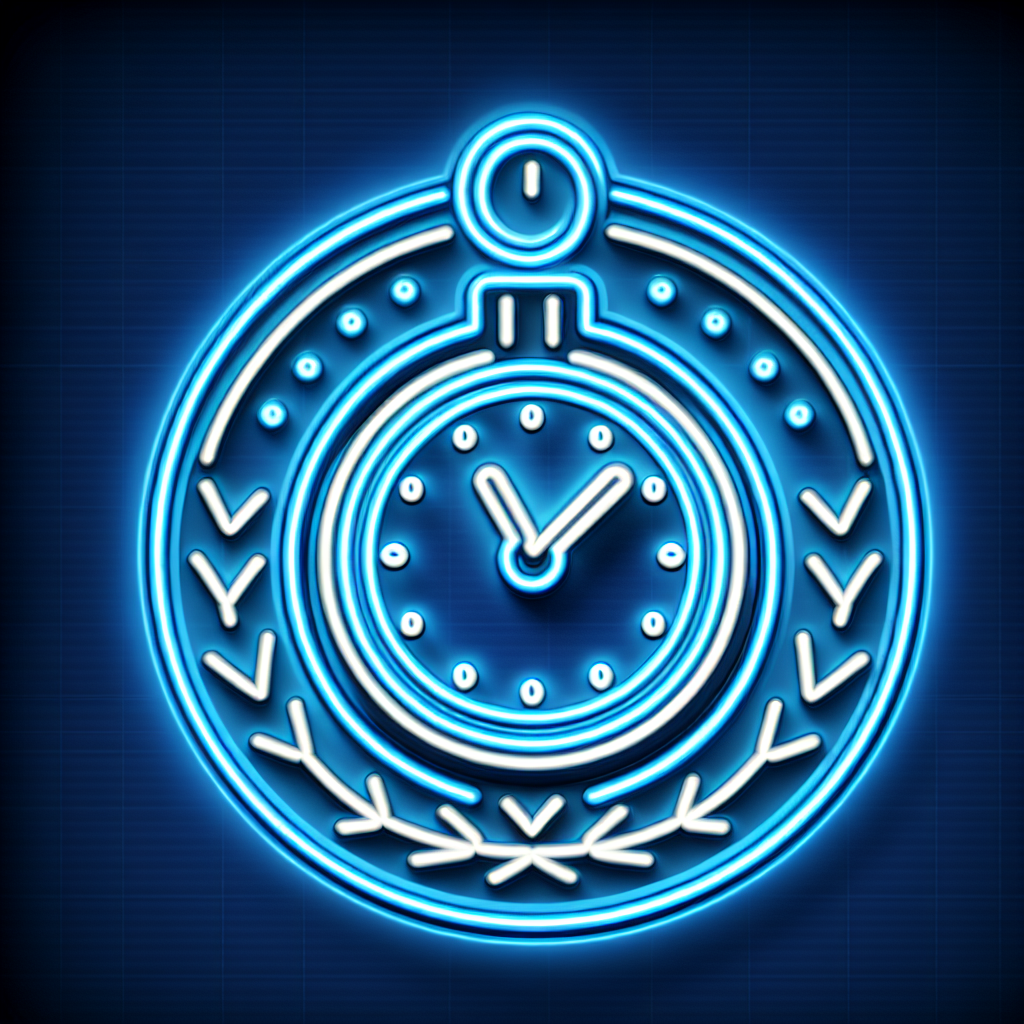 Neon "clock" Icon Design