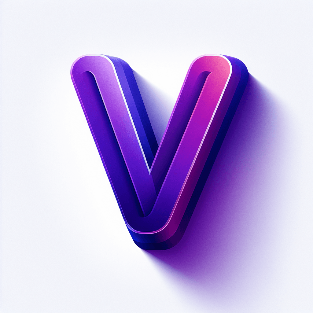 3D "a word v" Icon Design