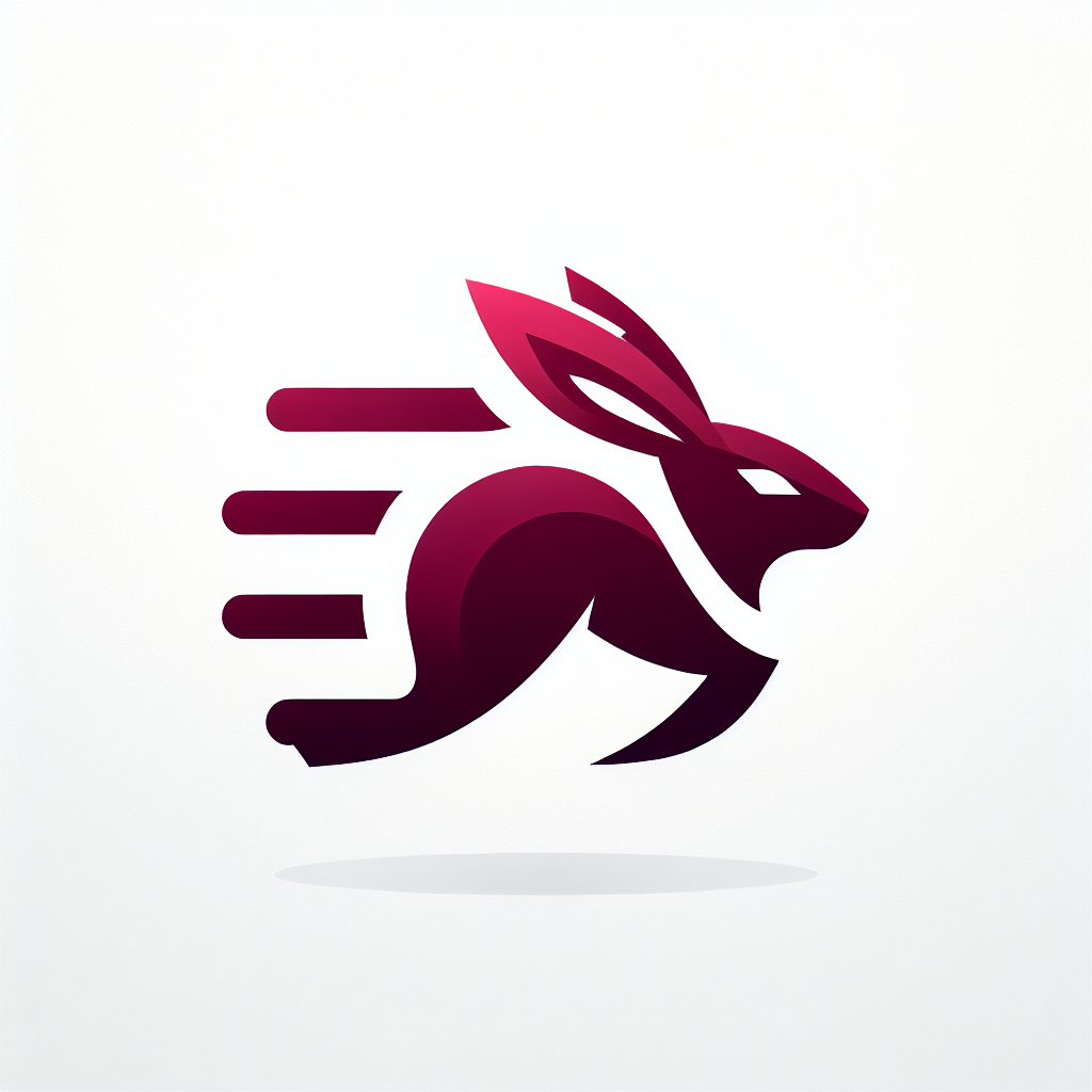 Modern "fast red rabbit" Icon Design