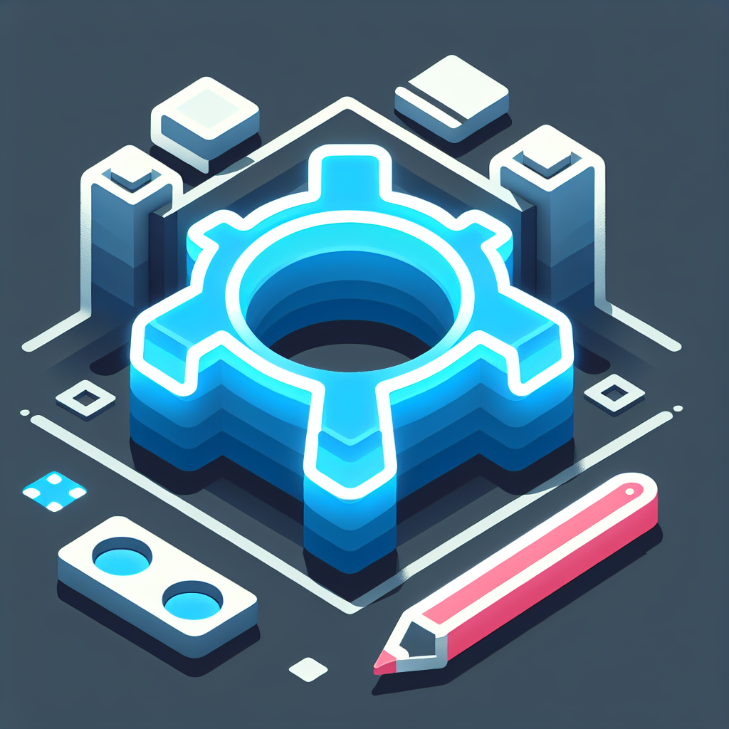Isometric "gear, game, neon, paint" Icon Design