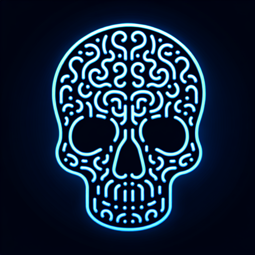 Neon "skull" Icon Design