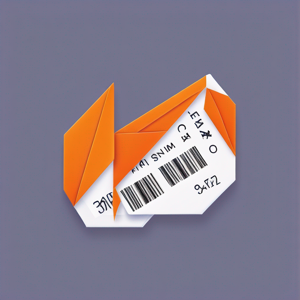 Origami "cinema ticket" Icon Design