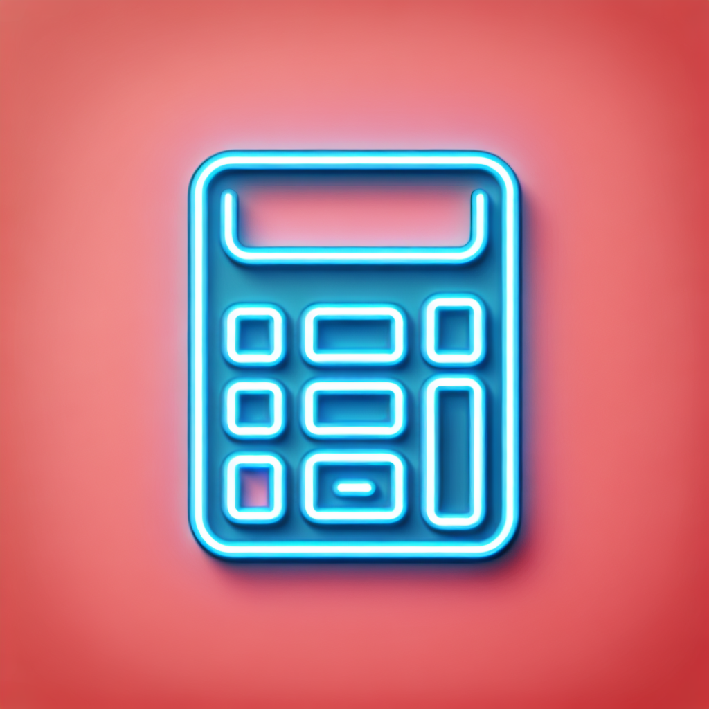 Neon "scientific calculator" Icon Design