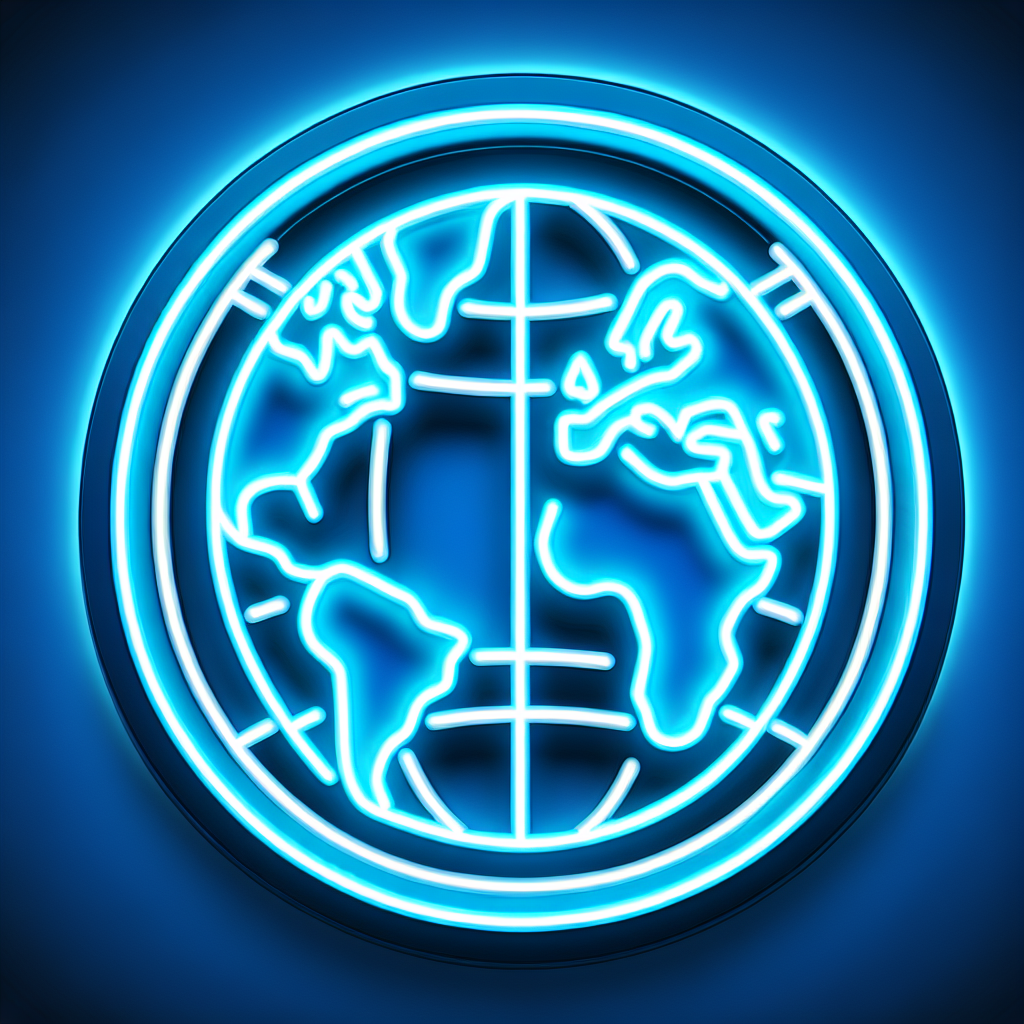 Neon "The world Licy" Icon Design