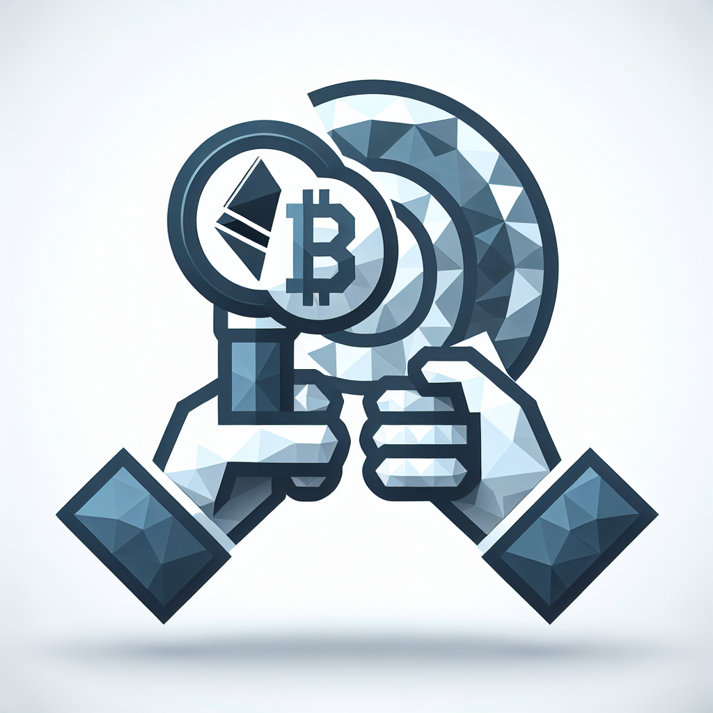 Polygonal "CRYPTO TRANSACTION INVESTIGATION LOGO" Icon Design