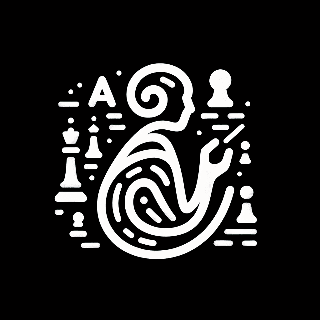 Hand Drawn "An AI Chess Trainer" Icon Design