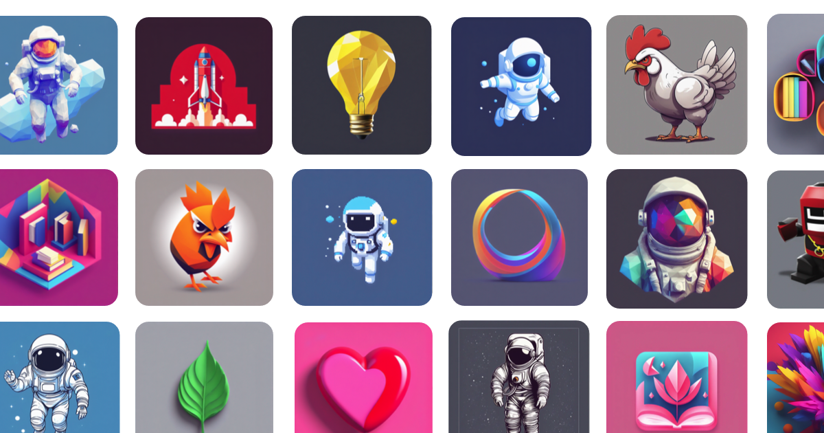 Sample of 30 icons with friendly and fun details in outline, filled, and brand color styles.